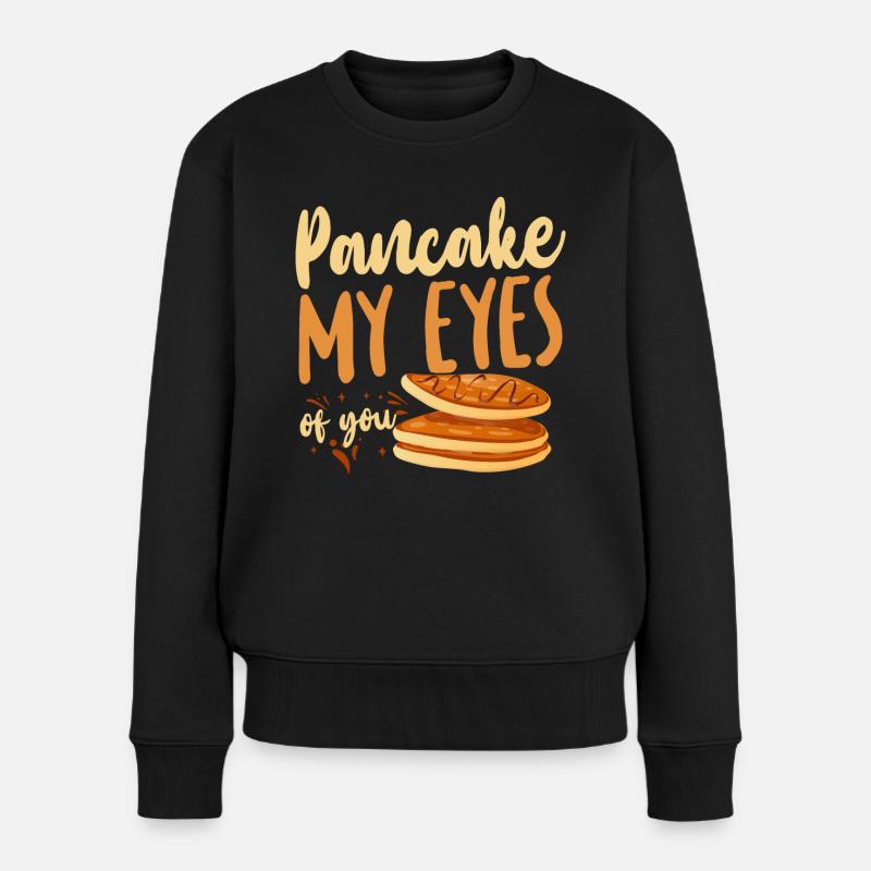 Pancake Lover Kids Valentines Day - Frauen Premium Bio Pullover - Schwarz