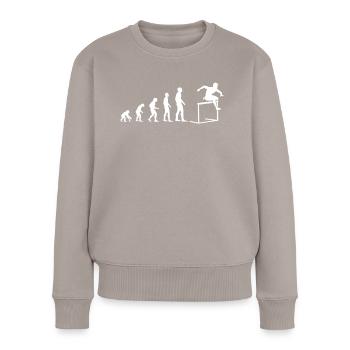 Evolution Parcours d’obstacles Sport Évolutif - Pull Premium bio Femme - taupe - Devant - Julia (174cm)