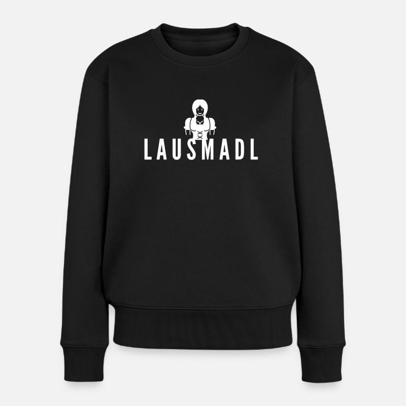 Lausmadl - Frauen Premium Bio Pullover - Schwarz