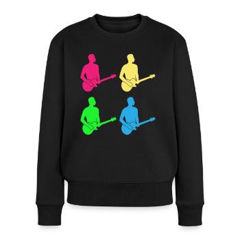 Chemise cadeau colorée Guitarists Harmony - Pull Premium bio Femme - noir - Devant - Julia (174cm)