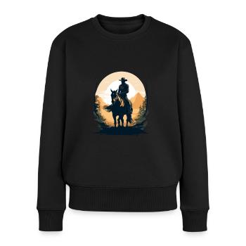 Aesthetic Horse Rider Streetwear Iconic - Women's Premium Organic Jumper - black - Front - Julia (174cm)