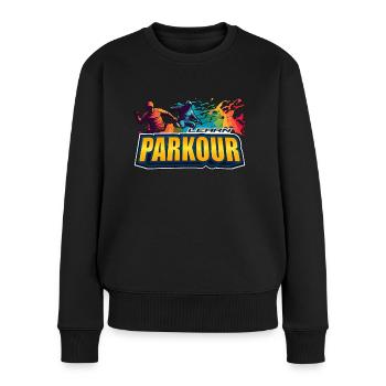 Parkour Apprendre le Parkour Freerunning Sport Extrême - Pull Premium bio Femme - noir - Devant - Julia (174cm)