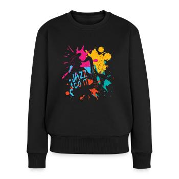 Musique Jazz Jazz Do It Musicien Amateur de musique jazz - Pull Premium bio Femme - noir - Devant - Julia (174cm)