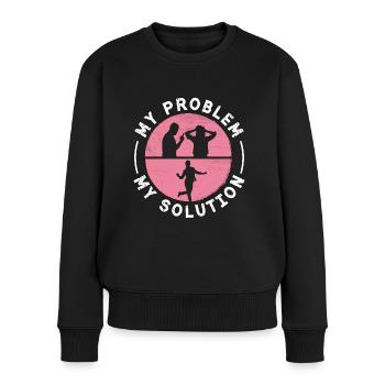 Tap Dancer My Problem My Solution Pictogram Mom - Women's Premium Organic Jumper - black - Front - Julia (174cm)