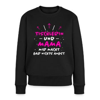 Tischlerin Spruch Schreinerin Tischlerin Geschenk - Frauen Premium Bio Pullover - Schwarz - Vorne - Julia (174cm)
