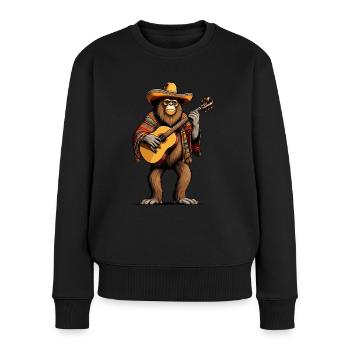 Bigfoot Mexican Mariachi Guitar Fiesta - Women's Premium Organic Jumper - black - Front - Julia (174cm)