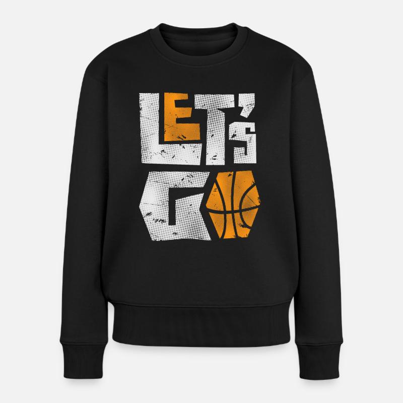 Basketball - Frauen Premium Bio Pullover - Schwarz