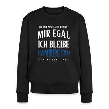 Hamburg Hansestadt Norddeutsch Plattdeutsch - Frauen Premium Bio Pullover - Schwarz - Vorne - Julia (174cm)