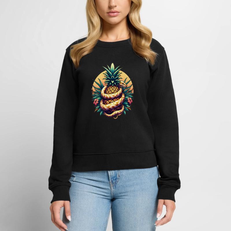 Python around pineapple Women's Premium Organic Jumper