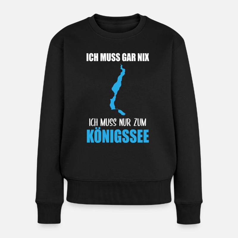 Königssee-Pflicht - Sonst nichts! - Frauen Premium Bio Pullover - Schwarz