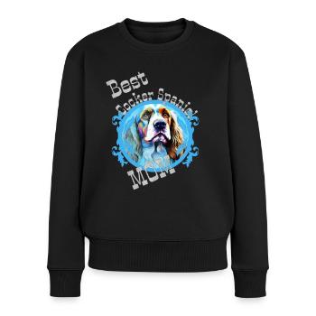 Cocker anglais Spaniel Dire Meilleure Maman - Pull Premium bio Femme - noir - Devant - Julia (174cm)