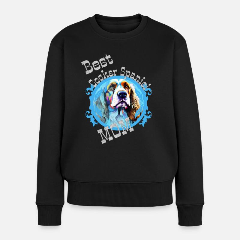 Cocker anglais Spaniel Dire Meilleure Maman - Pull Premium bio Femme - noir