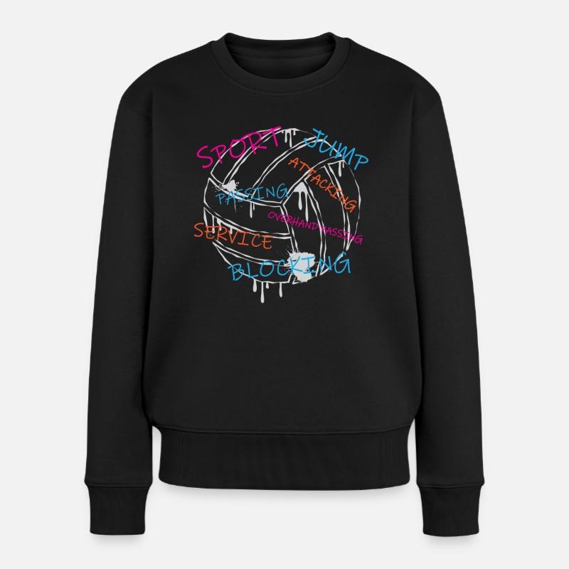 Volleyball - Frauen Premium Bio Pullover - Schwarz