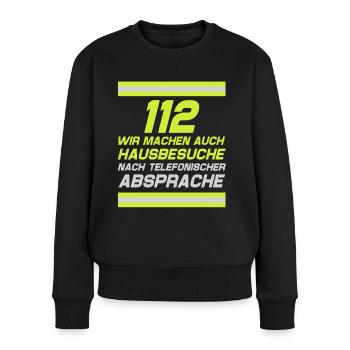 Firefighter Tshirt Firefighter Firefighter 112 - Women's Premium Organic Jumper - black - Front - Julia (174cm)