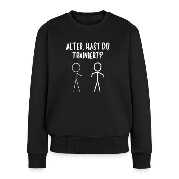 T-shirt de gymnastique drôle de remise en forme Gym d’entraînement - Pull Premium bio Femme - noir - Devant - Julia (174cm)