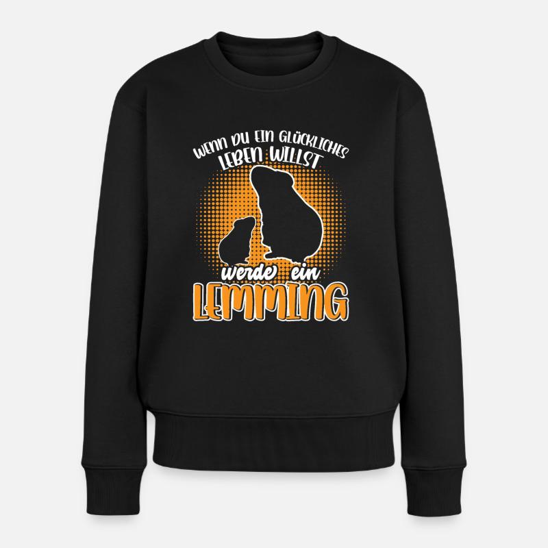 Campagnol lemming Devenez un Lemming - Pull Premium bio Femme - noir
