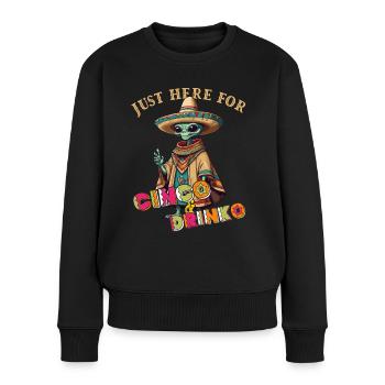 Fiesta Alien Spruch Lustiger Cinco De Mayo Feier - Frauen Premium Bio Pullover - Schwarz - Vorne - Julia (174cm)