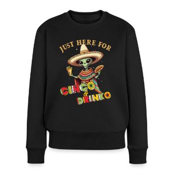 Fiesta Alien Spruch Mexikanischer Feiertag - Frauen Premium Bio Pullover - Schwarz - Vorne - Julia (174cm)