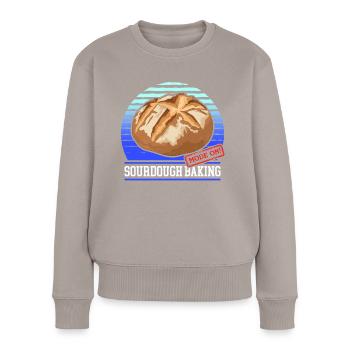 Sauerteigbrot Sauerteig Brote Geschenk - Frauen Premium Bio Pullover - Taupe - Vorne - Julia (174cm)