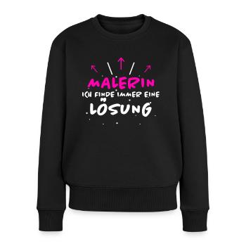 Malerin Spruch Malermeister Beruf Malerin Geschenk - Frauen Premium Bio Pullover - Schwarz - Vorne - Julia (174cm)