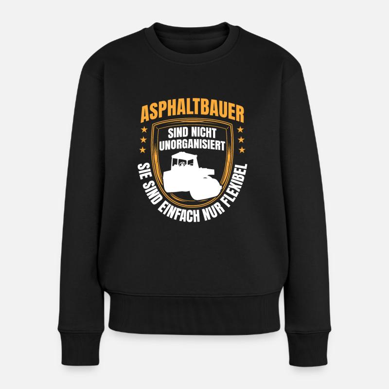 Les constructeurs d’asphalte sont flexibles Construction de routes - Pull Premium bio Femme - noir