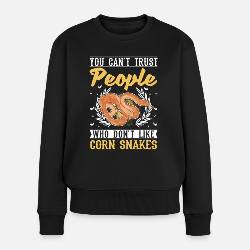 Kornnatter Geschenk Corn Snake - Frauen Premium Bio Pullover - Schwarz