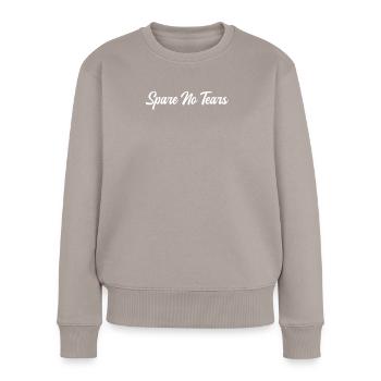 Bowling - Spare No Tears - Frauen Premium Bio Pullover - Taupe - Vorne - Julia (174cm)