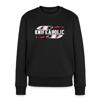 Blade Forging Knifeaholic Blade Crafting Forging - Frauen Premium Bio Pullover - Schwarz - Vorne - Julia (174cm)