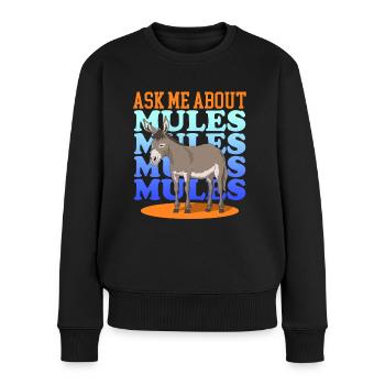 Maultier Maulesel Muli Mulis Maultiere Geschenk - Frauen Premium Bio Pullover - Schwarz - Vorne - Julia (174cm)