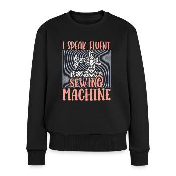 Sewing Tailor Speak Fluent Sewing Machine - Pull Premium bio Femme - noir - Devant - Julia (174cm)