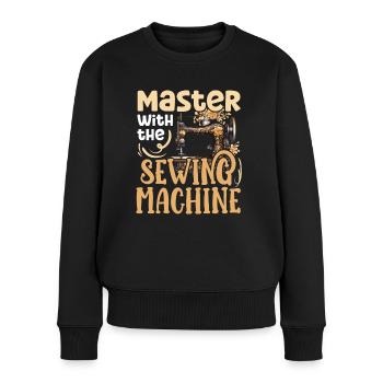 Tailor Master avec machine à coudre Couturière Couturière - Pull Premium bio Femme - noir - Devant - Julia (174cm)