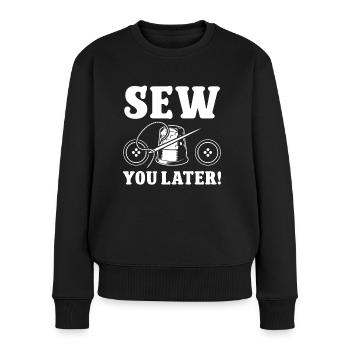 Tailor Sew You Later Couture Couturière Tailoring - Pull Premium bio Femme - noir - Devant - Julia (174cm)