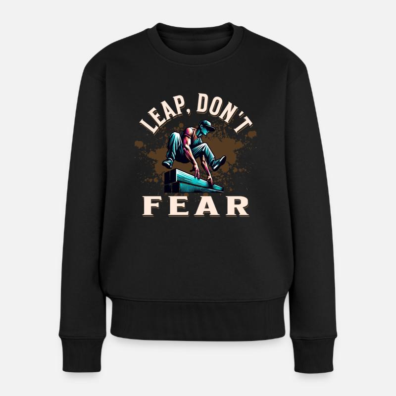 Parkour - Frauen Premium Bio Pullover - Schwarz