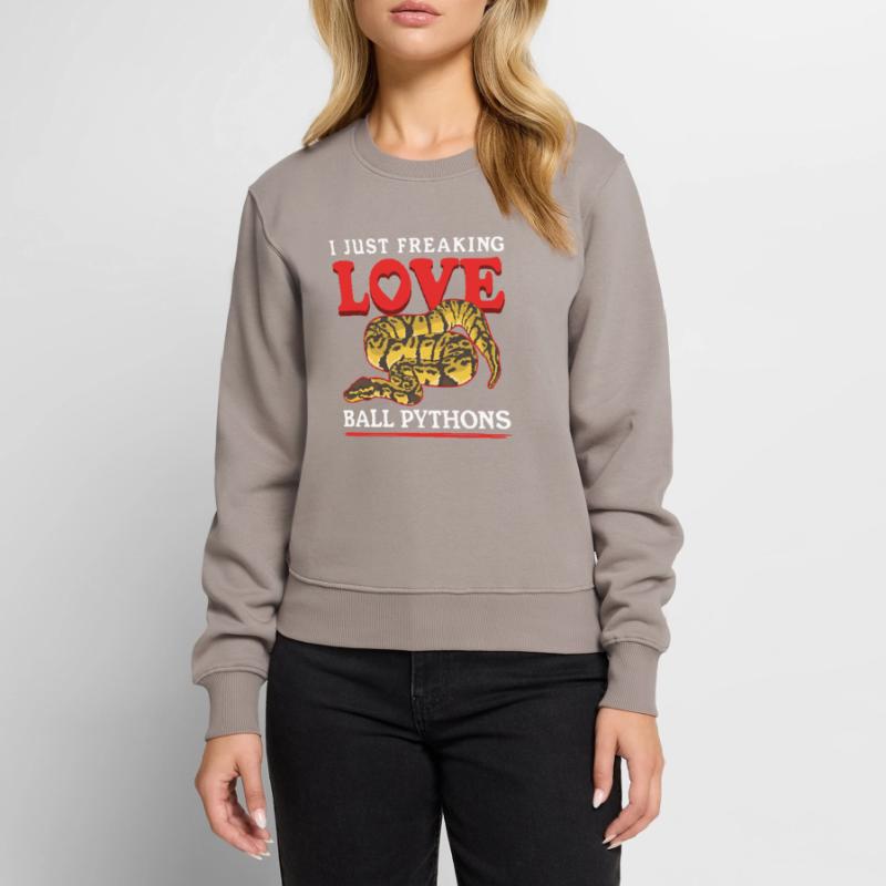 Königspython Schlangen Python Geschenke Frauen Premium Bio Pullover