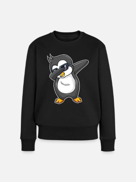 Pinguin - Frauen Premium Bio Pullover - Schwarz