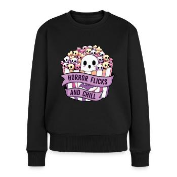 Films d’horreur et frisson - Pull Premium bio Femme - noir - Devant - Julia (174cm)