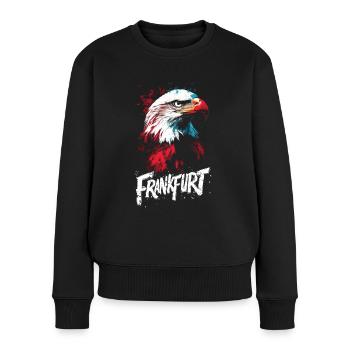 Frankfurt Adler Frankfurter Jungs FFM Ultras - Frauen Premium Bio Pullover - Schwarz - Vorne - Julia (174cm)