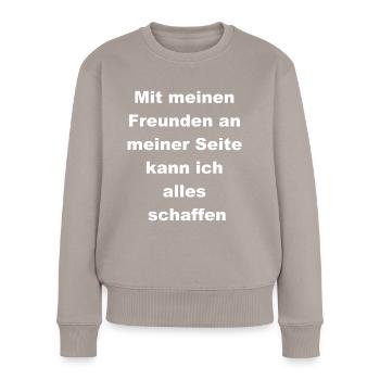 Cadeau super sympa - Pull Premium bio Femme - taupe - Devant - Julia (174cm)