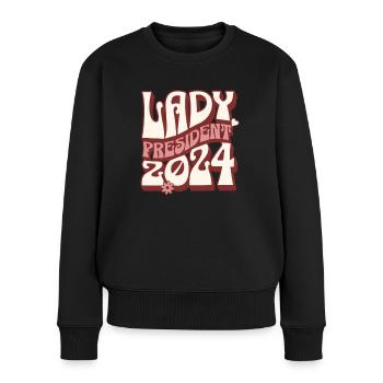 Lady President 2024: Kamala Harris Leads the Way - Frauen Premium Bio Pullover - Schwarz - Vorne - Julia (174cm)