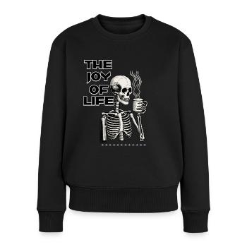 Café La joie de vivre Drôle d’amateur de café - Pull Premium bio Femme - noir - Devant - Julia (174cm)