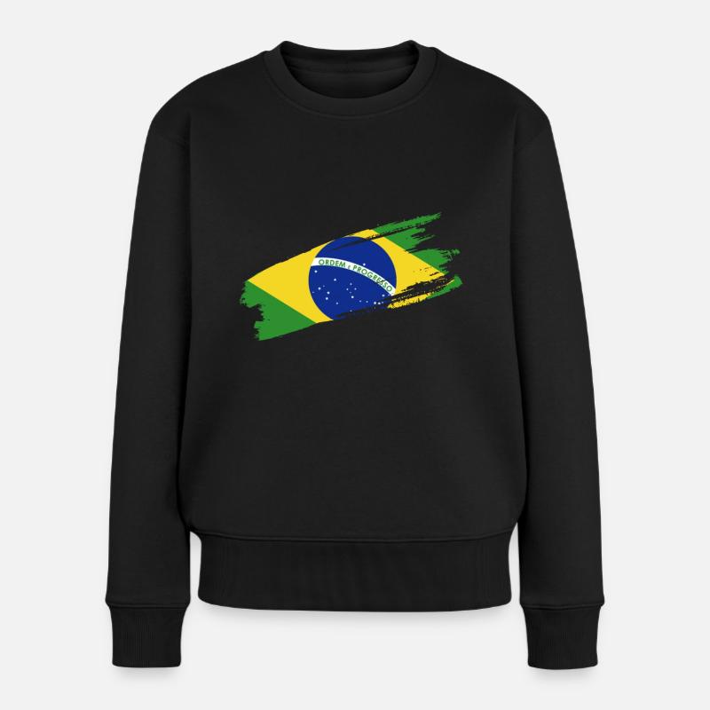 Brésil Brésil Maillot brésilien Rio de Janeiro - Pull Premium bio Femme - noir