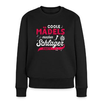 Des filles cool font Schlager fête concert Schlager - Pull Premium bio Femme - noir - Devant - Julia (174cm)