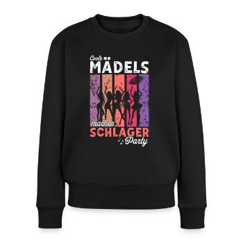 Des filles cool font Schlager fête concert Schlager - Pull Premium bio Femme - noir - Devant - Julia (174cm)