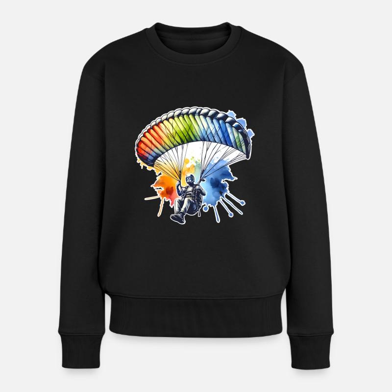 Paragliding - Frauen Premium Bio Pullover - Schwarz