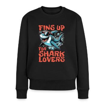 Un passionné de requins s’attaque à la vie marine des requins - Pull Premium bio Femme - noir - Devant - Julia (174cm)