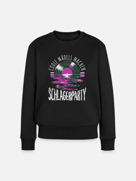 Coole Mädels machen Schlagerparty Konzert Schlager - Frauen Premium Bio Pullover - Schwarz