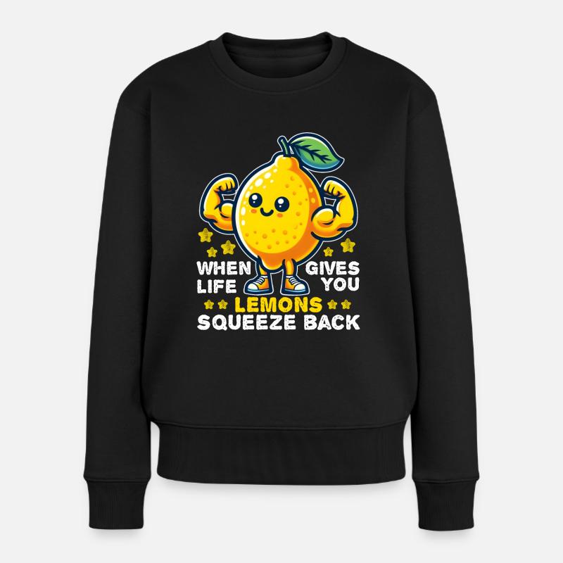 QUAND LA VIE VOUS DONNE DES CITRONS PRESSÉS - Pull Premium bio Femme - noir