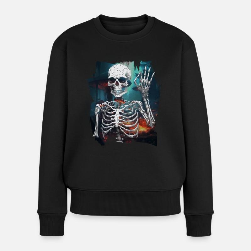 Halloween Ghost Ghosts Nature Lover - Women's Premium Organic Jumper - black