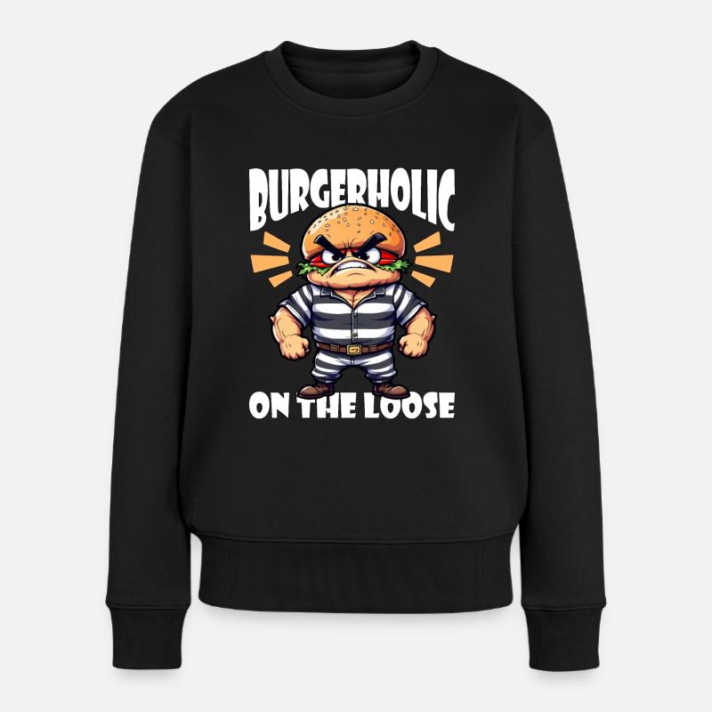 BURGERHOLIC EN LIBERTÉ - Pull Premium bio Femme - noir