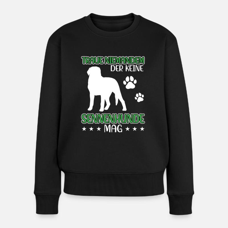 Sennenhund nicht vertrauen Schweizer Sennenhund - Frauen Premium Bio Pullover - Schwarz